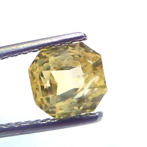 4.18 Ct IGI Certified Unheated Untreated Natural Ceylon Yellow Sapphire AAA