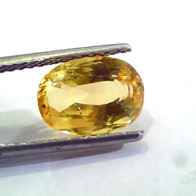 4.19 Ct Untreated Natural Ceylon Yellow Sapphire Gemstone AA