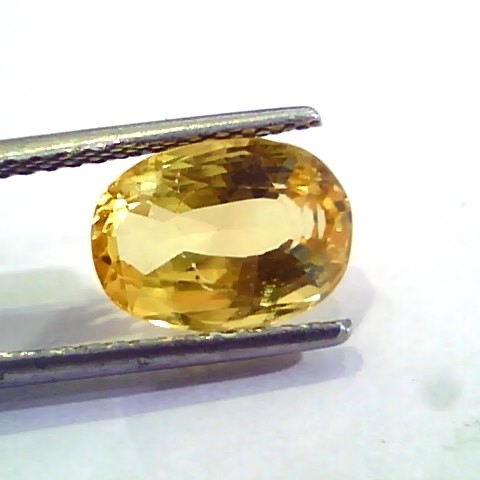 4.19 Ct Untreated Natural Ceylon Yellow Sapphire Gemstone AA