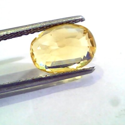 4.19 Ct Untreated Natural Ceylon Yellow Sapphire Gemstone AA