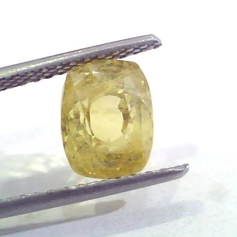 4.24 Ct 7 Ratti Unheated Untreated Natural Ceylon Yellow Sapphire