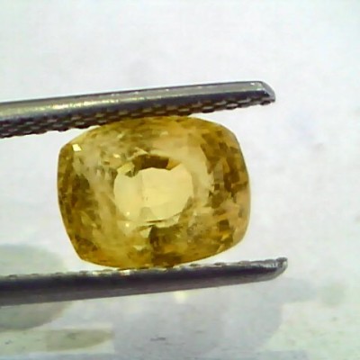 4.24 Ct 7 Ratti Unheated Untreated Natural Ceylon Yellow Sapphire