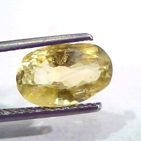 4.27 Ct IGI Certified Unheated Untreated Natural Ceylon Yellow Sapphire