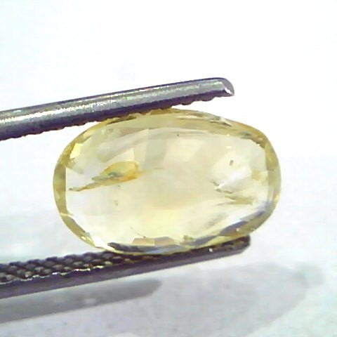 4.27 Ct IGI Certified Unheated Untreated Natural Ceylon Yellow Sapphire