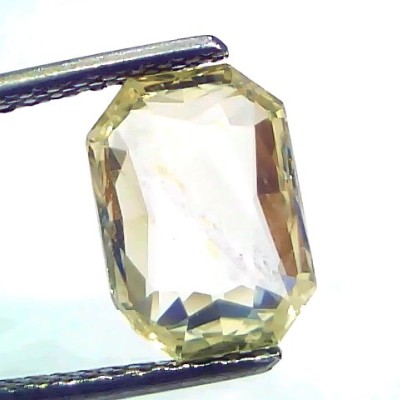 4.29 Ct GII Certified Unheated Untreated Natural Ceylon Yellow Sapphire