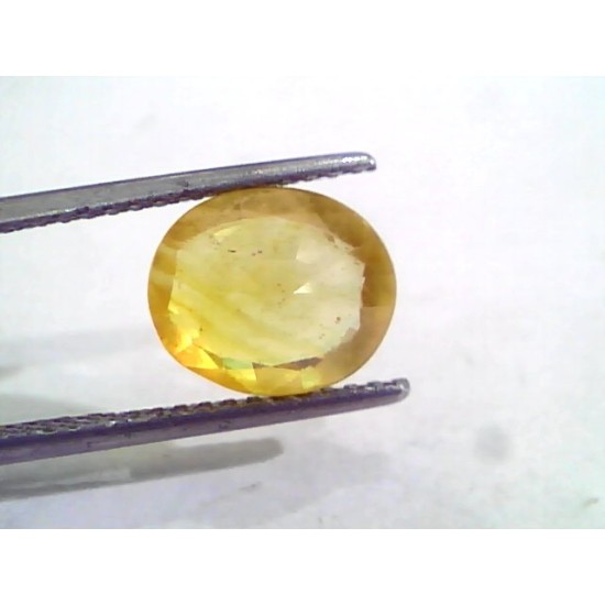 4.33 Ct Natural Yellow Sapphire Pukhraj Jupiter Gemstone(Heated)