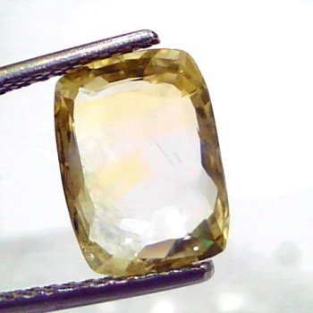 4.33 Ct IGI Certified Unheated Untreated Natural Ceylon Yellow Sapphire