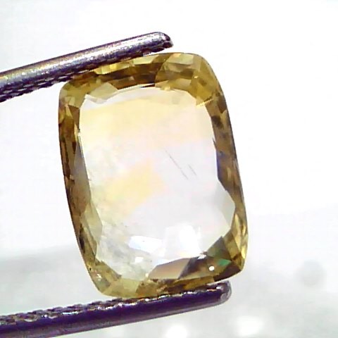 4.33 Ct IGI Certified Unheated Untreated Natural Ceylon Yellow Sapphire