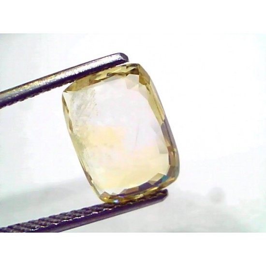 4.33 Ct IGI Certified Unheated Untreated Natural Ceylon Yellow Sapphire