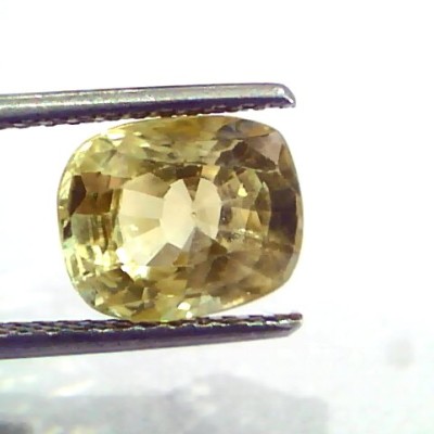 4.35 Ct 7.25 Ratti Unheated Untreated Natural Ceylon Yellow Sapphire