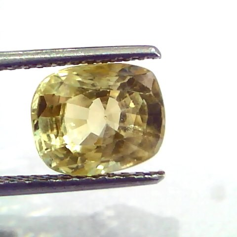 4.35 Ct 7.25 Ratti Unheated Untreated Natural Ceylon Yellow Sapphire