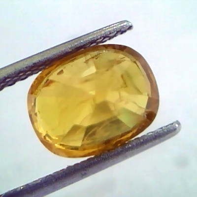 4.37 Ct Natural Yellow Sapphire Pukhraj Jupiter Gemstone(Heated)
