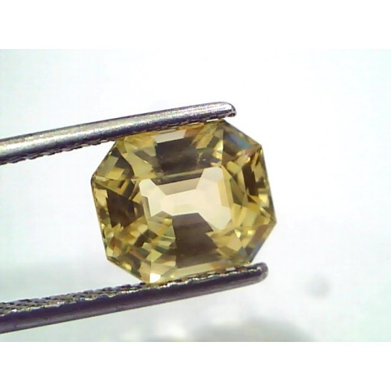 4.39 Ct GII Certified Unheated Untreated Natural Ceylon Yellow Sapphire