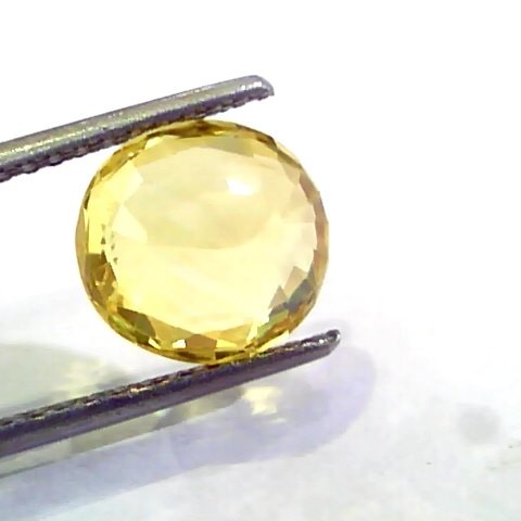 4.41 Ct Untreated Natural Ceylon Yellow Sapphire Gemstones AA