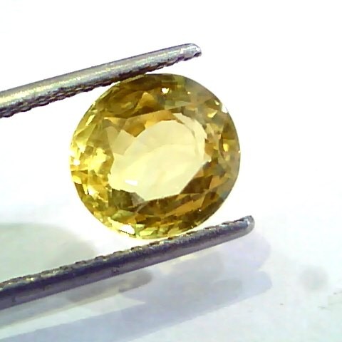 4.41 Ct Untreated Natural Ceylon Yellow Sapphire Gemstones AA