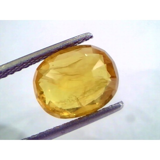 4.50 Ct Natural Yellow Sapphire Pukhraj Jupiter Gemstone(Heated)