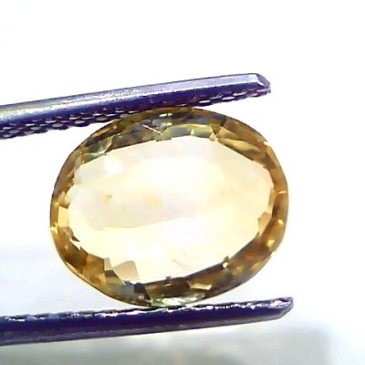4.50 Ct IGI Certified Unheated Untreated Natural Ceylon Yellow Sapphire