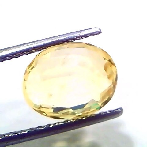 4.50 Ct IGI Certified Unheated Untreated Natural Ceylon Yellow Sapphire