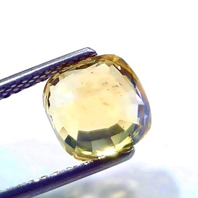 4.52 Ct IGI Certified Unheated Untreated Natural Ceylon Yellow Sapphire AAA
