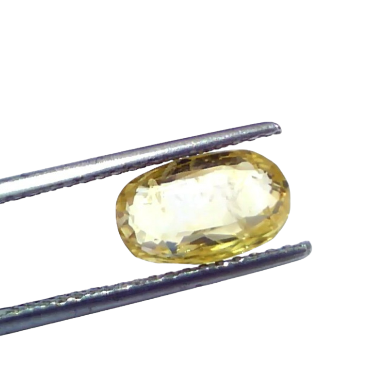 4.54 Ct GII Certified Unheated Untreated Natural Ceylon Yellow Sapphire