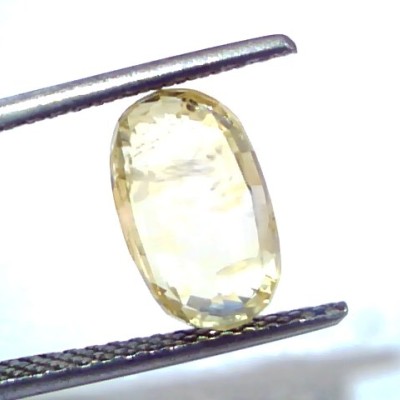 4.54 Ct GII Certified Unheated Untreated Natural Ceylon Yellow Sapphire