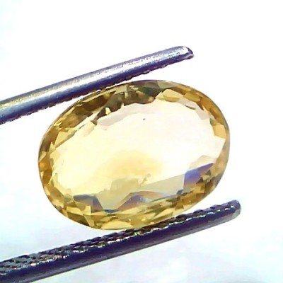4.54 Ct IGI Certified Unheated Untreated Natural Ceylon Yellow Sapphire