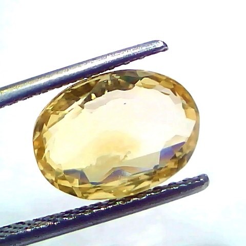 4.54 Ct IGI Certified Unheated Untreated Natural Ceylon Yellow Sapphire