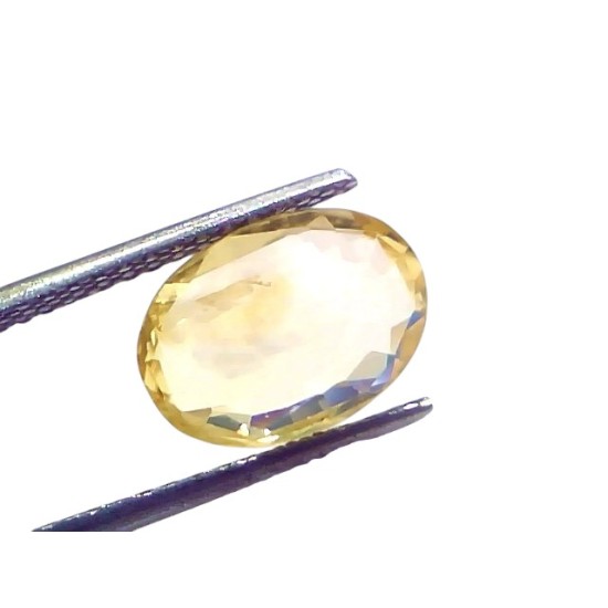 4.54 Ct IGI Certified Unheated Untreated Natural Ceylon Yellow Sapphire 4.54 Ct IGI Certified Unheated Untreated Natural Ceylon Yellow Sapphire