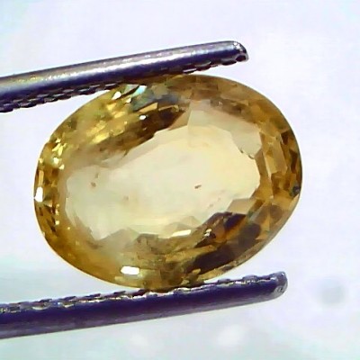 4.59 Ct IGI Certified Unheated Untreated Natural Ceylon Yellow Sapphire