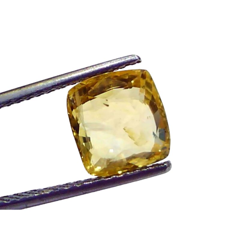 4.69 Ct IGI Certified Unheated Untreated Natural Ceylon Yellow Sapphire AA 4.69 Ct IGI Certified Unheated Untreated Natural Ceylon Yellow Sapphire AA