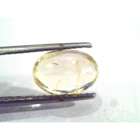 4.73 Ct IGI Certified Unheated Untreated Natural Ceylon Yellow Sapphire