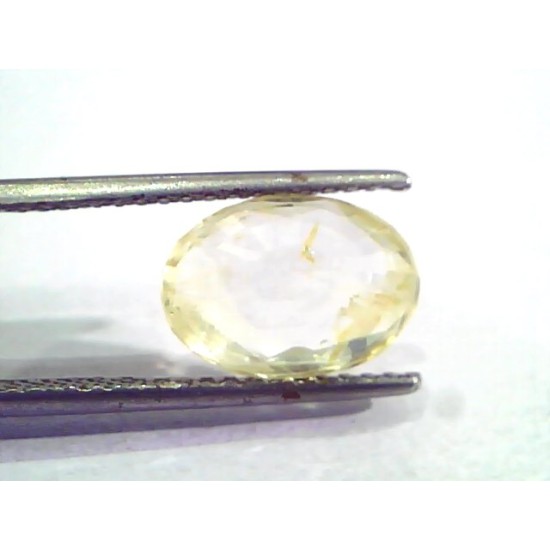 4.73 Ct 7.87 Ratti Unheated Untreated Natural Ceylon Yellow Sapphire