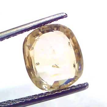 4.93 Ct IGI Certified Unheated Untreated Natural Ceylon Yellow Sapphire