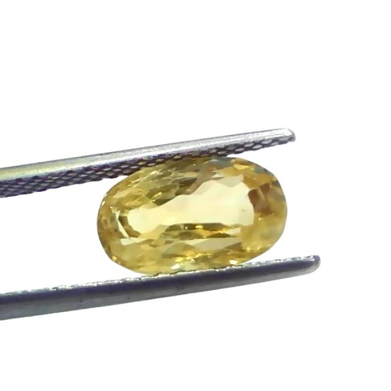 4.98 Ct IGI Certified Unheated Untreated Natural Ceylon Yellow Sapphire
