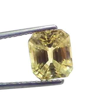 5.02 Ct GII Certified Unheated Untreated Natural Ceylon Yellow Sapphire Pukhraj AAA