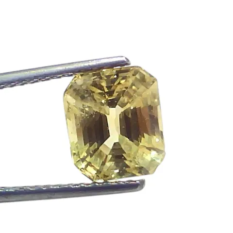 5.02 Ct GII Certified Unheated Untreated Natural Ceylon Yellow Sapphire Pukhraj AAA