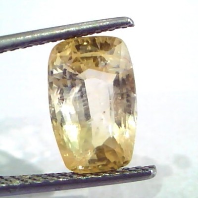 5.08 Ct Unheated Untreated Natural Ceylon Yellow Sapphire Gemstone
