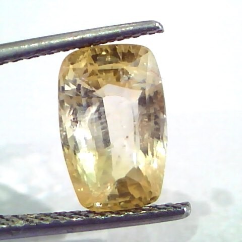 5.08 Ct Unheated Untreated Natural Ceylon Yellow Sapphire Gemstone