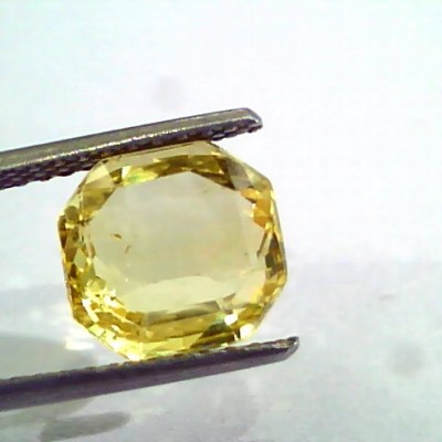 5.03 Ct Unheated Untreated Natural Ceylon Yellow Sapphire Gemstone