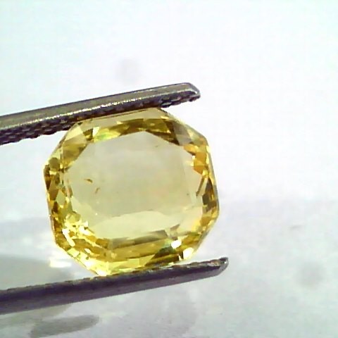 5.03 Ct Unheated Untreated Natural Ceylon Yellow Sapphire Gemstone