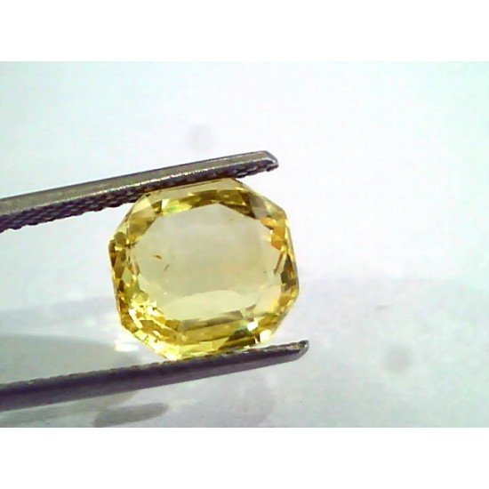 5.03 Ct Unheated Untreated Natural Ceylon Yellow Sapphire Gemstone