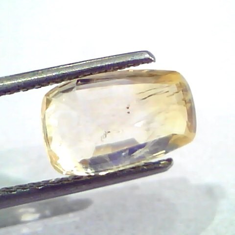 5.08 Ct Unheated Untreated Natural Ceylon Yellow Sapphire Gemstone