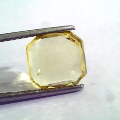 5.07 Ct Unheated Untreated Natural Ceylon Yellow Sapphire Gemstone