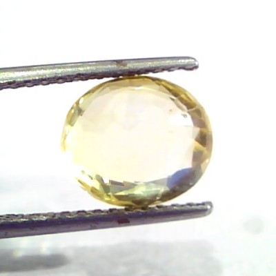 5.07 Ct IGI Certified Unheated Untreated Natural Ceylon Yellow Sapphire