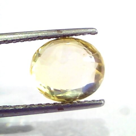 5.07 Ct IGI Certified Unheated Untreated Natural Ceylon Yellow Sapphire