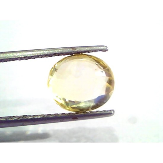 5.07 Ct IGI Certified Unheated Untreated Natural Ceylon Yellow Sapphire