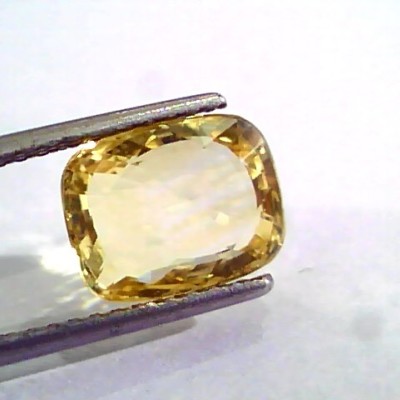 5.08 Ct Unheated Untreated Natural Ceylon Yellow Sapphire Gemstone