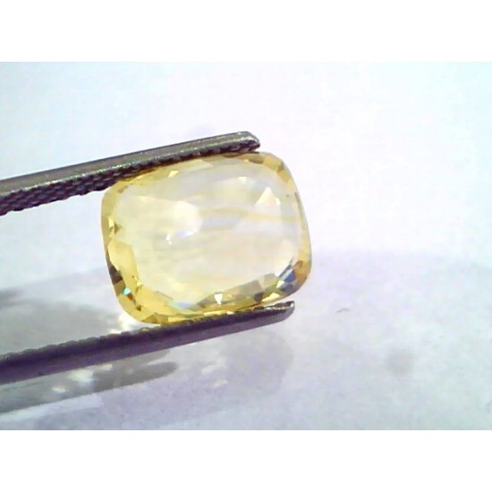 5.08 Ct Unheated Untreated Natural Ceylon Yellow Sapphire Gemstone
