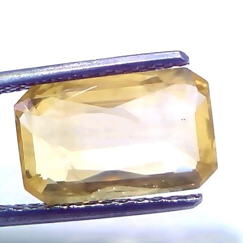 5.09 Ct IGI Certified Unheated Untreated Natural Ceylon Yellow Sapphire