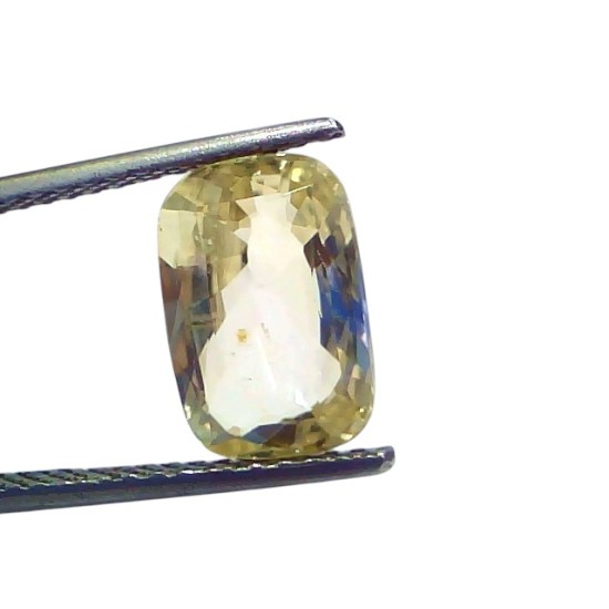 5.09 Ct IGI Certified Unheated Untreated Natural Ceylon Yellow Sapphire